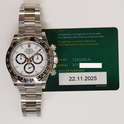 Rolex 126500LN Daytona Steel Ceramic Bezel