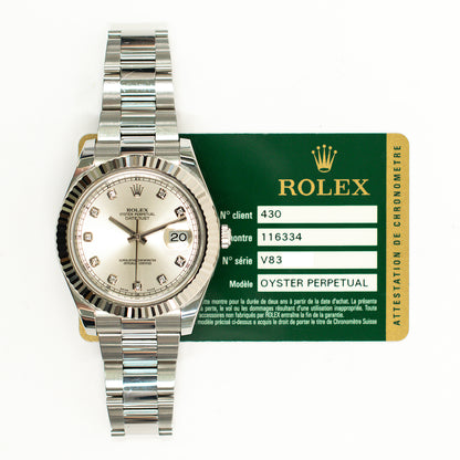 Rolex 116334 Datejust II Steel and White Gold