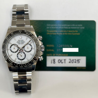 Rolex 126500LN Daytona Steel Ceramic Bezel