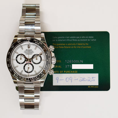 Rolex 126500LN Daytona Steel Ceramic Bezel