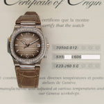 Patek Philippe 7010G-012 Nautilus 32mm White Gold Diamond Bezel Quartz