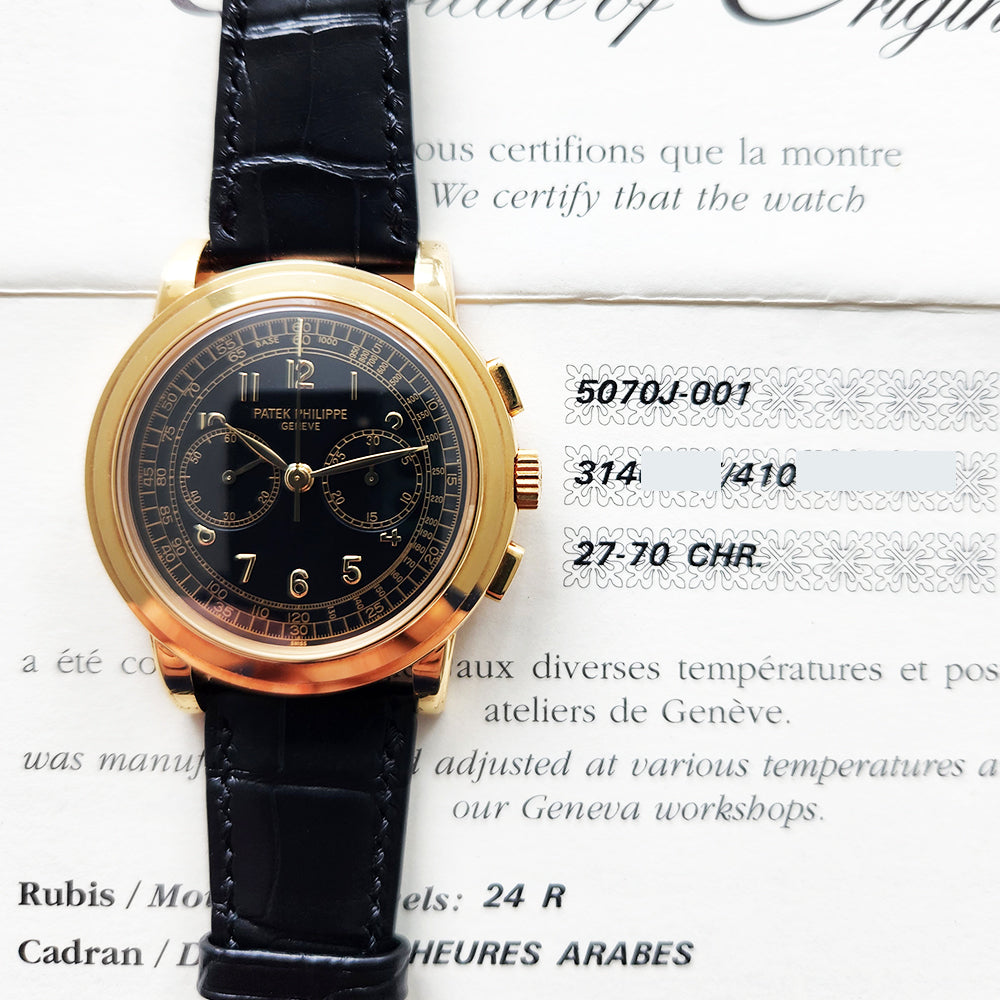 Patek Philippe 5070J-001 Complication Chronograph 42mm Yellow Gold Manual-Winding