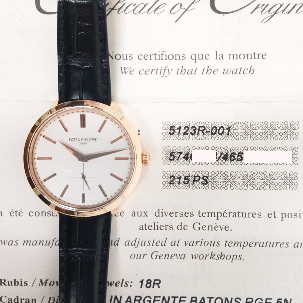Patek Philippe 5123R-001 Calatrava 38mm Rose Gold