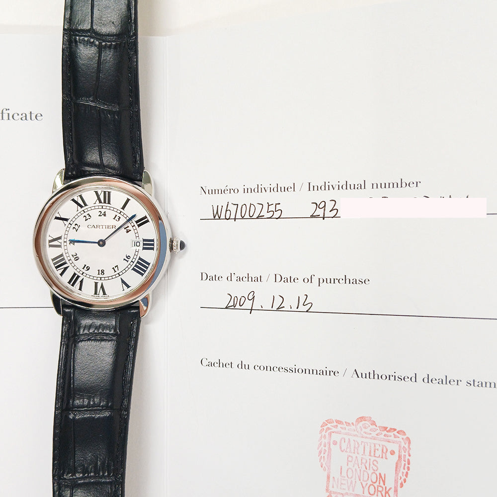 Cartier W6700255 Ronde Solo 36mm Stainless Steel Quartz