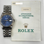 Rolex Datejust 36mm Steel and White Gold Ref. 16234 - BLUE dial