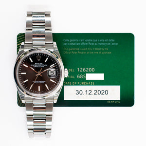 Rolex 126200 Datejust 36mm Domed Bezel Steel