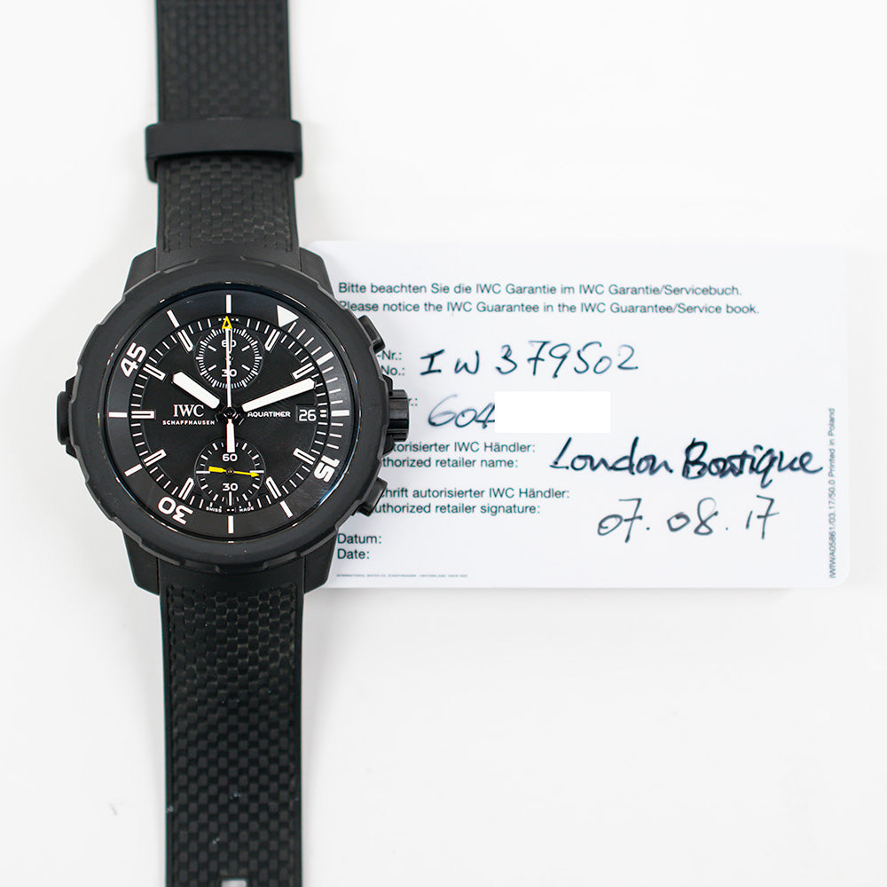 IWC IW379502 Aquatimer Chronograph 45mm  "Galapagos Islands" Edition Stainless Steel with Vulcanized Rubber Coating Case