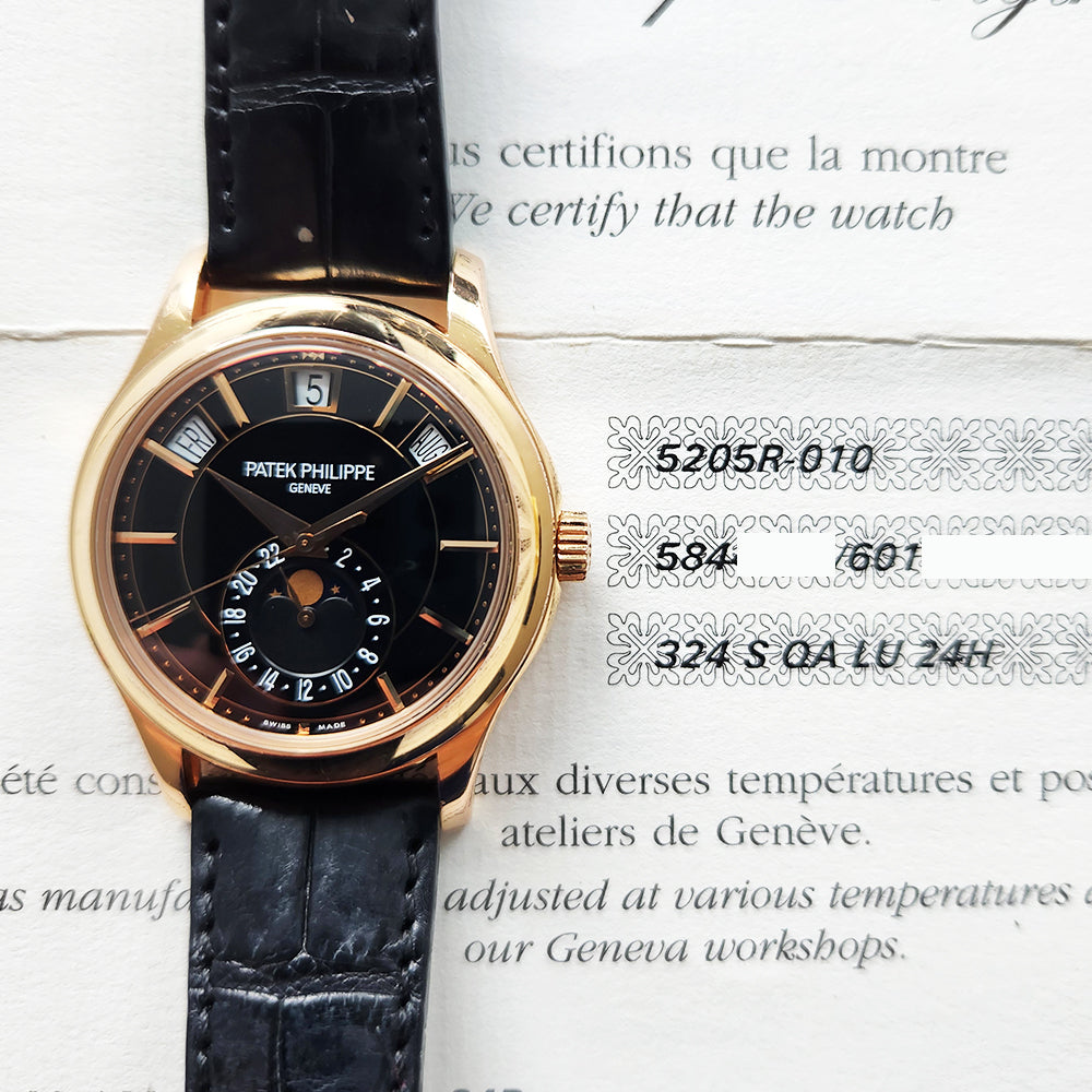 Patek Philippe 5205R-010 Annual Calendar 40mm Moon Phases Rose Gold Self-Winding