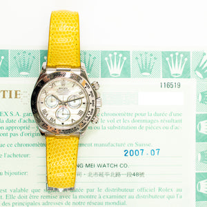 Rolex 116519 Daytona White Gold "Beach Edition" Yellow Mother of Pearl Dial