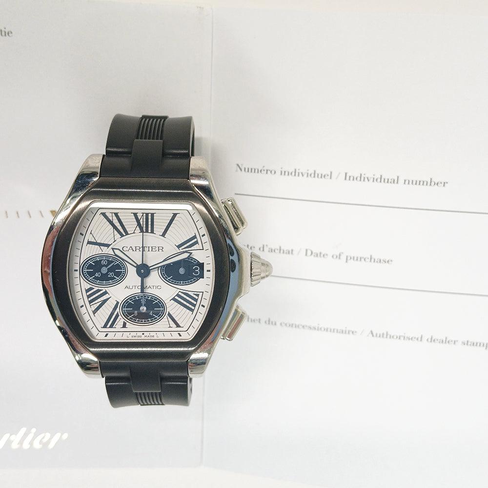 Cartier W6206020 Roadster XL Selfwinding - Steel - 50.2mm x 49.2mm
