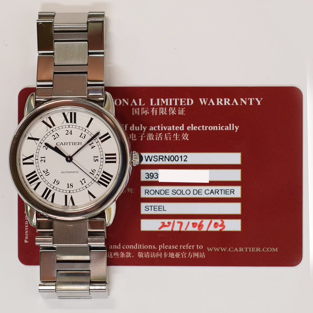 Cartier WSRN0012 Ronde Solo de Cartier Automatic 36mm Steel