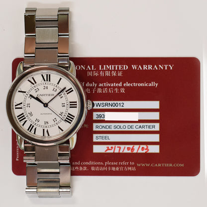 Cartier WSRN0012 Ronde Solo de Cartier Automatic 36mm Steel