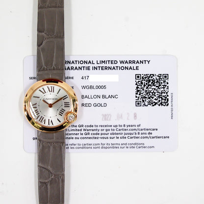 Cartier WGBL0005 Ballon Blanc de Cartier 30mm Rose Gold Quartz