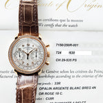 Patek Philippe 7150/250R-001 Ladies Chronograph 38mm Diamonds Bezel Rose Gold Manual-Winding