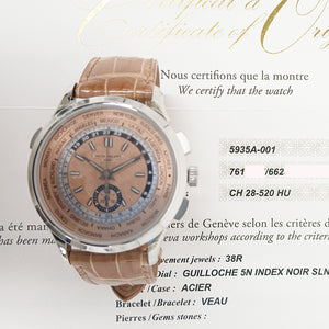 Patek Philippe 5935A-001 World Time 40.5mm Flyback Chronograph - Stainless Steel Self-winding