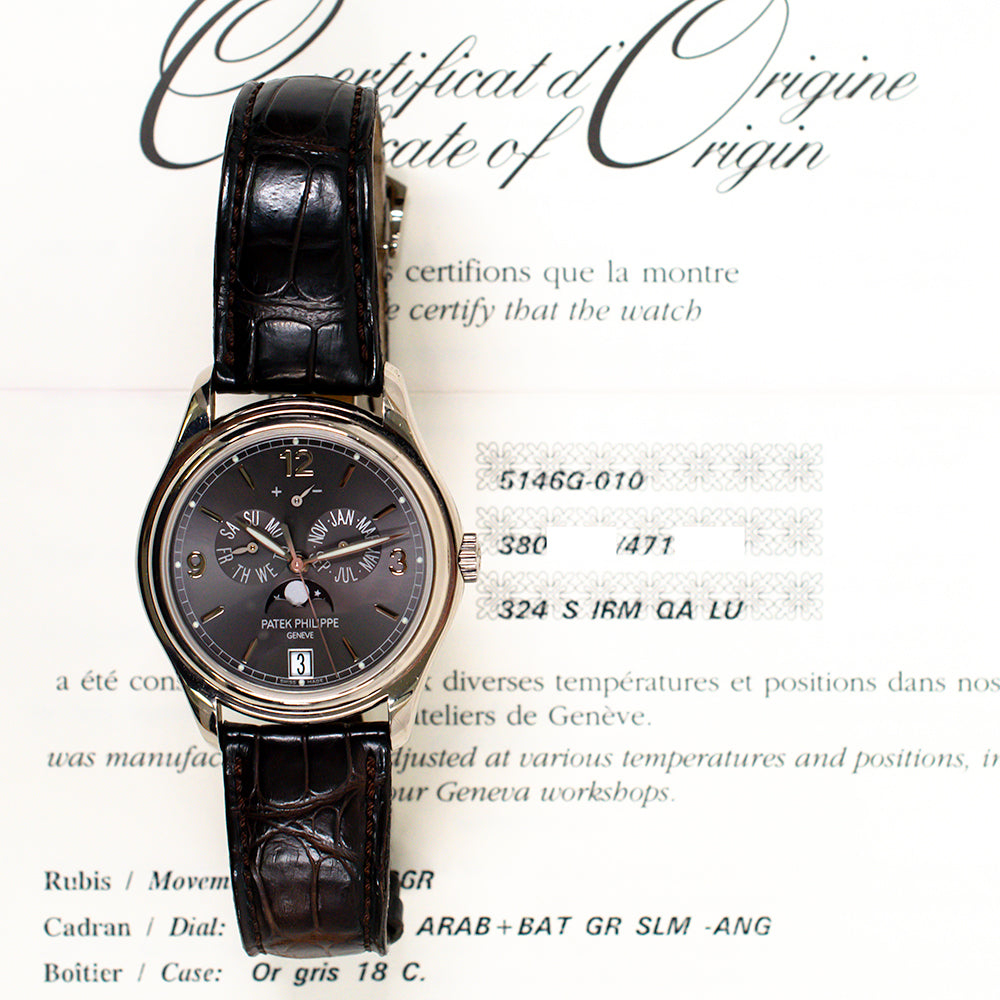 Patek Philippe 5146G-010 Complications Annual Calendar 39mm White Gold