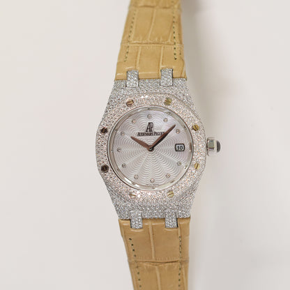 Audemars Piguet 67605BC.ZZ.D070SU.01 Royal Oak Lady Quartz 33mm White Gold Diamond-set Bezel
