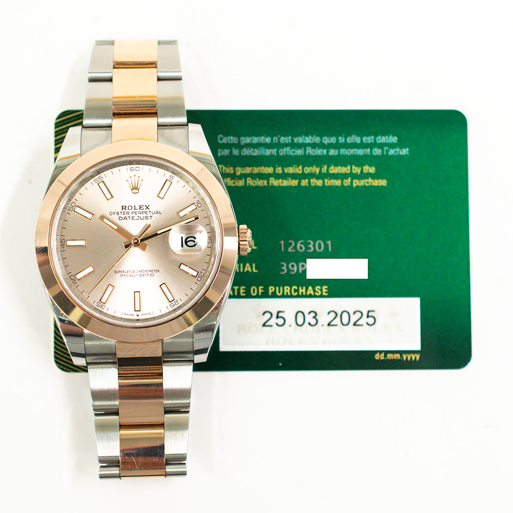 Rolex 126301 Datejust 41mm Steel and Rose Gold