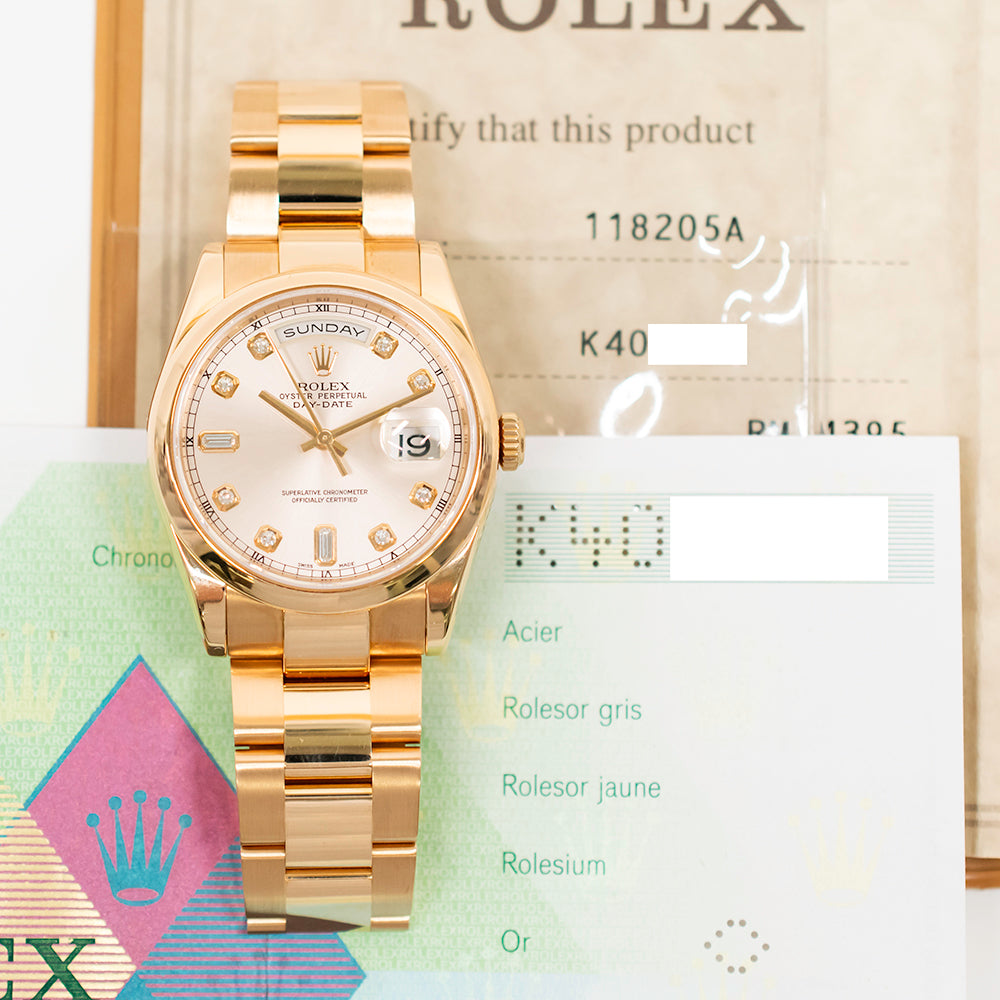 Rolex 118205 Day-Date 36mm Rose Gold