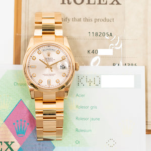 Rolex 118205 Day-Date 36mm Rose Gold