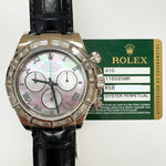 Rolex 116589BR Daytona White Gold Baguette Diamond Bezel