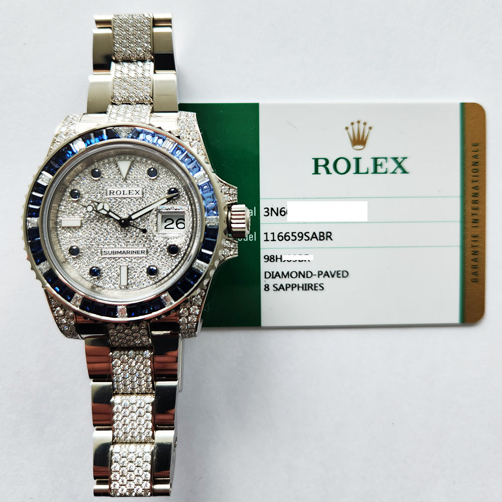 Rolex 116659SABR Submariner Date 40mm Sapphire Bezel White Gold