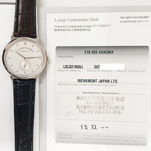 Louis Vuitton 216.026 Saxonia 37mm White Gold Manual winding