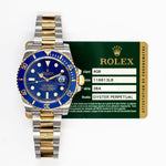 Rolex 116613LB Submariner Date 40mm Blue Bezel Steel and Yellow Gold