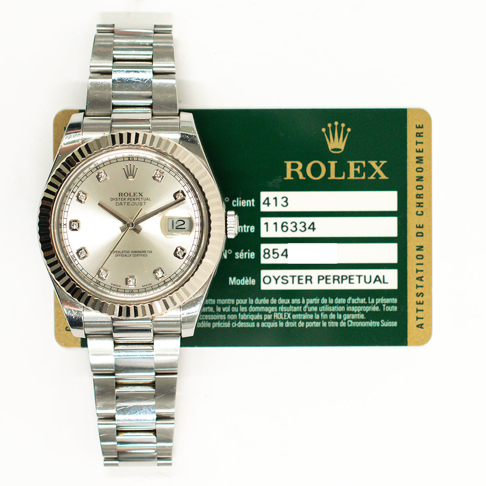 Rolex 116334 Datejust II Steel and White Gold