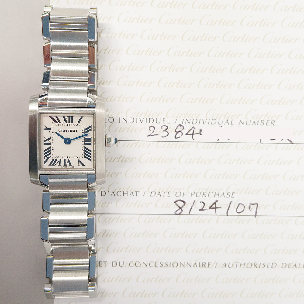 Cartier W51008Q3 Tank Française Small - Steel - 20mm x 25mm Quartz