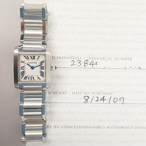 Cartier W51008Q3 Tank Française Small - Steel - 20mm x 25mm Quartz