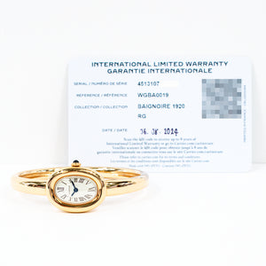 Cartier WGBA0019 Baignoire Mini Quartz 24.6mm x 18.7mm Rose Gold - Size 15