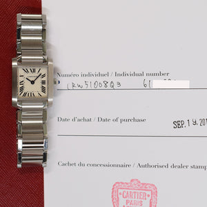 Cartier W51008Q3 Tank Française Small - Steel - 20mm x 25mm Quartz