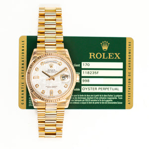 Rolex 118235F Day-Date President 36mm Rose Gold