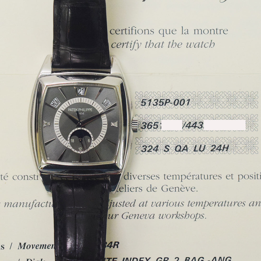 Patek Philippe 5135P-001 "Gondolo Calendario" Annual Calendar Moonphase - Platinum - 40mm x 38mm Self-Winding