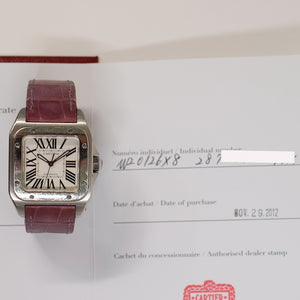 Cartier W20126X8 Santos 100 Medium 35.6mm x 41.3mm Stainless Steel Selfwinding