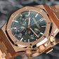 Audemars Piguet Royal Oak Chronograph 41mm, Green Dial - 18kt Rose Gold on Bracelet, 26240OR.OO.1320OR.08