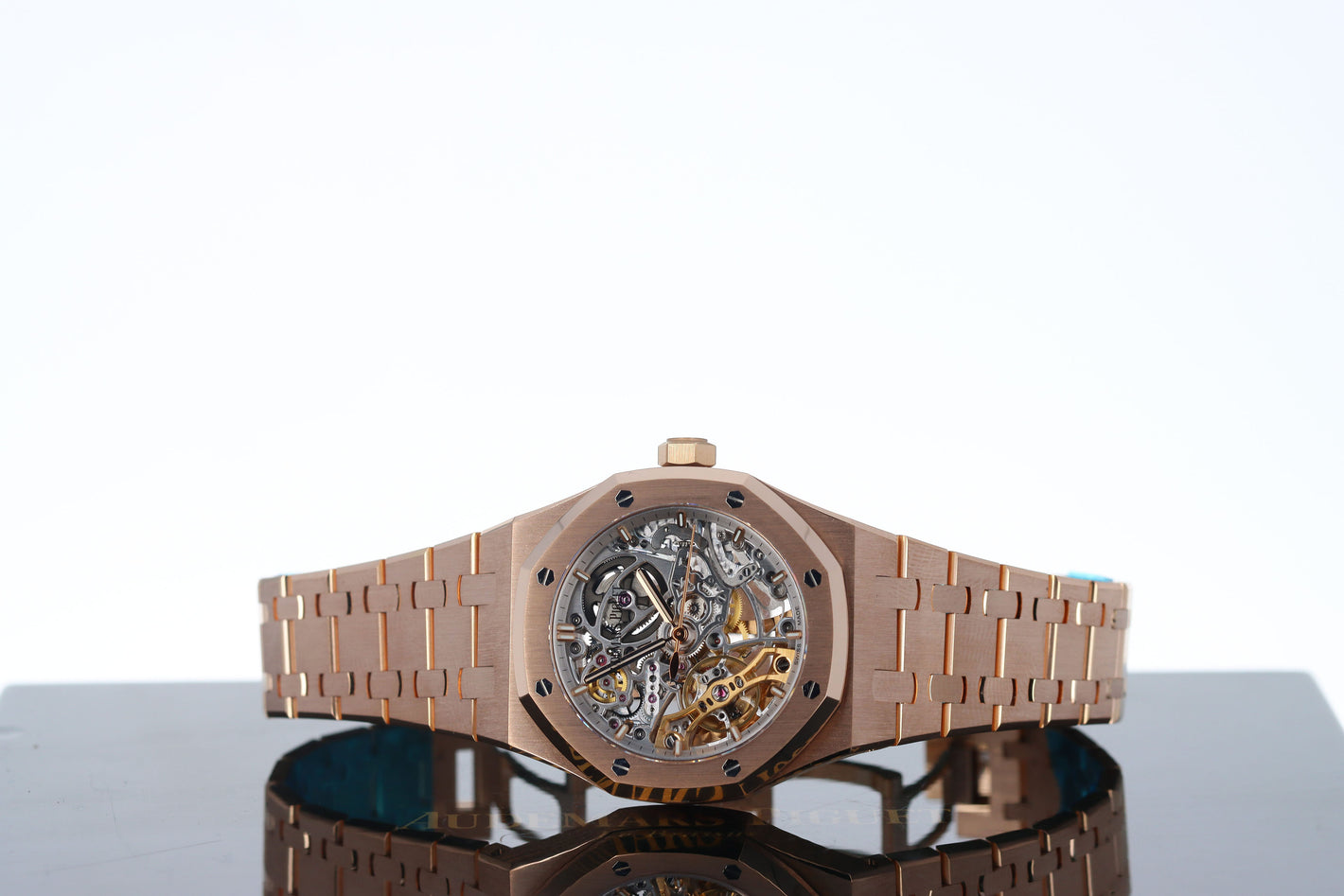 Audemars Piguet Royal Oak Double Balance Wheel, Openworked Dial - 18kt Rose Gold on Bracelet 15467OR.OO.1256OR.01