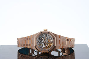 Audemars Piguet Royal Oak Double Balance Wheel, Openworked Dial - 18kt Rose Gold on Bracelet 15467OR.OO.1256OR.01