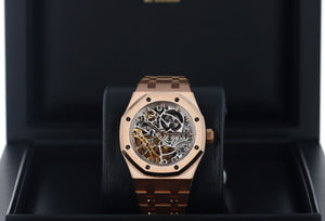 Audemars Piguet Royal Oak Double Balance Wheel, Openworked Dial - 18kt Rose Gold on Bracelet 15467OR.OO.1256OR.01