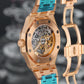 Audemars Piguet Royal Oak Double Balance Wheel, Openworked Dial - 18kt Rose Gold on Bracelet 15467OR.OO.1256OR.01
