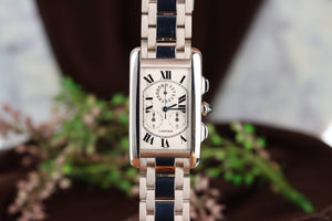 Cartier Tank Americaine Chronograph, White Dial - 18kt White Gold, W26033L1