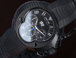 Franc Vila Evos 8 Cobra 'Stealth', Black Carbon Dial, Limited Edition to 88 Pieces - Black Titanium on Strap