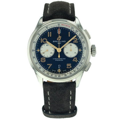 BREITLING Premier B01 Chronograph Norton 42mm  Stainless Steel - Black Dial - Strap AB0118A21B1X1