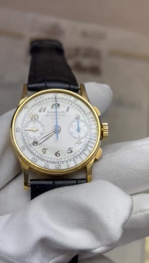 Patek Philippe vintage chronograph stock 1087 — Front from vendor video