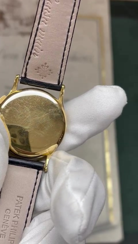 Patek Philippe vintage chronograph stock 1087 — Caseback from vendor video
