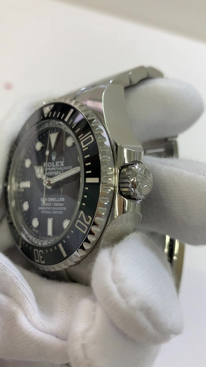 Rolex Deepsea Ref 136660 stock 27610 Crown side from vendor video