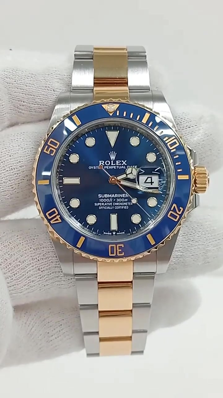 Rolex Submariner Ref 126613LB stock 28796 Front from vendor video