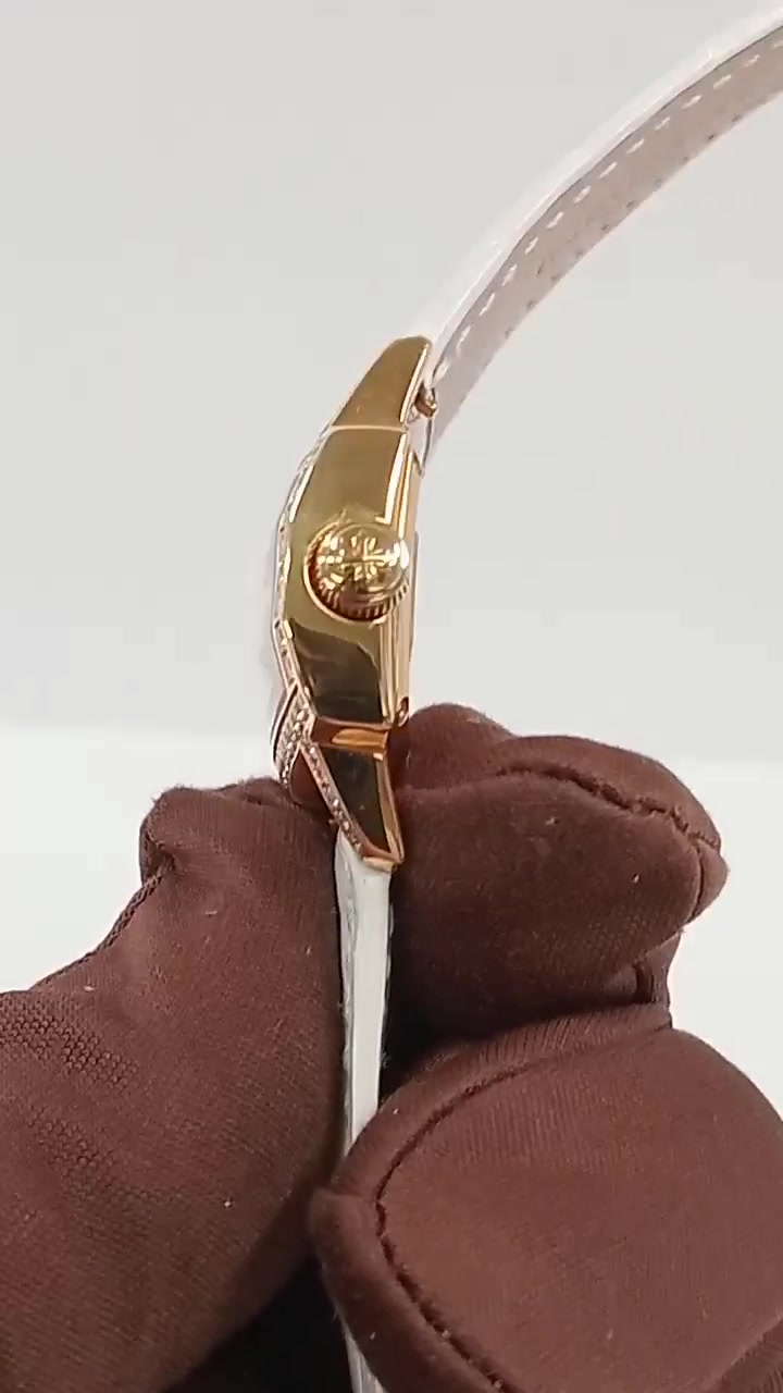 Patek Philippe Gondolo stock 31627 — Crown side from vendor video