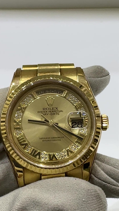 Rolex Day-Date stock 31732 — Front from vendor video